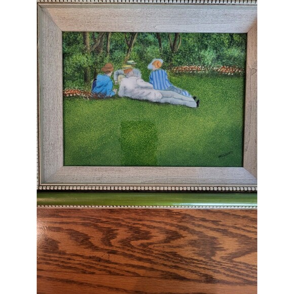 Daniel Belliard Signed Green Painting Enamel on Copper - Picture 10 of 14